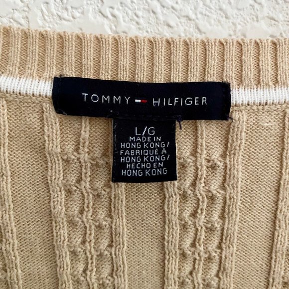 Tommy Hilfiger Tan V-neck Sweater - Picture 4 of 5